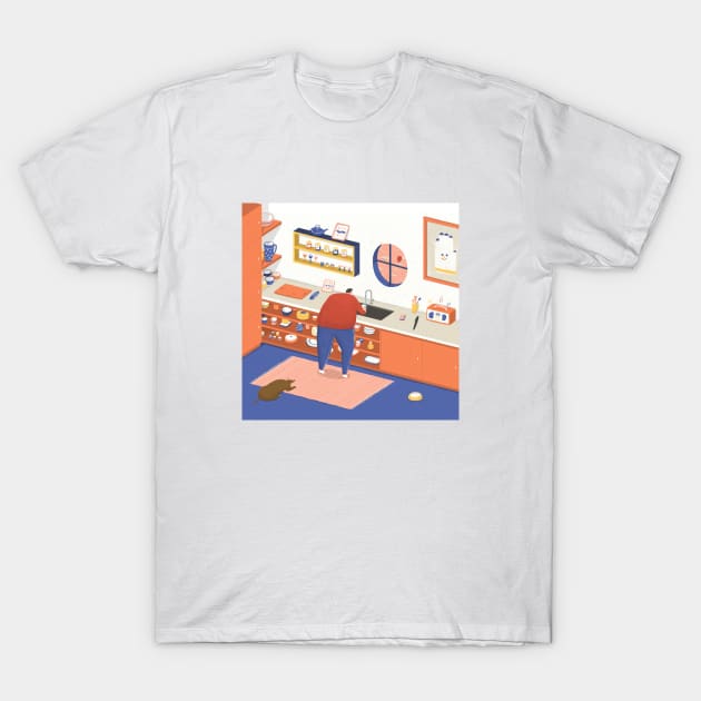 Washing Up in the Kitchen T-Shirt by dalebrains